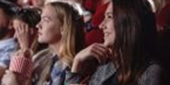 People watching a film in the cinema 