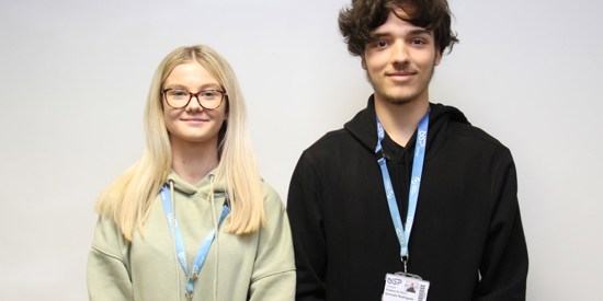 Kacey Darch and Goncalo Rodrigues, BTEC Level 3 Extended Diploma Business students