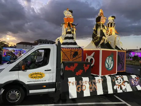 USP College 2025 Southend Halloween Float Jack in the box 
