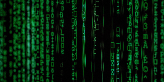 Green code on a black background.